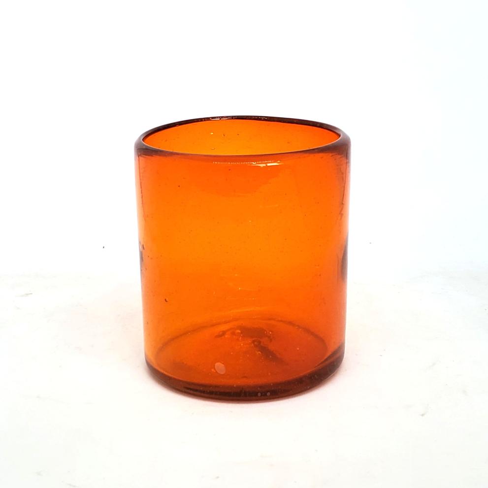 New Items / Solid Orange 9 oz Short Tumblers (set of 6) / Enhance your favorite drink with these colorful handcrafted glasses.